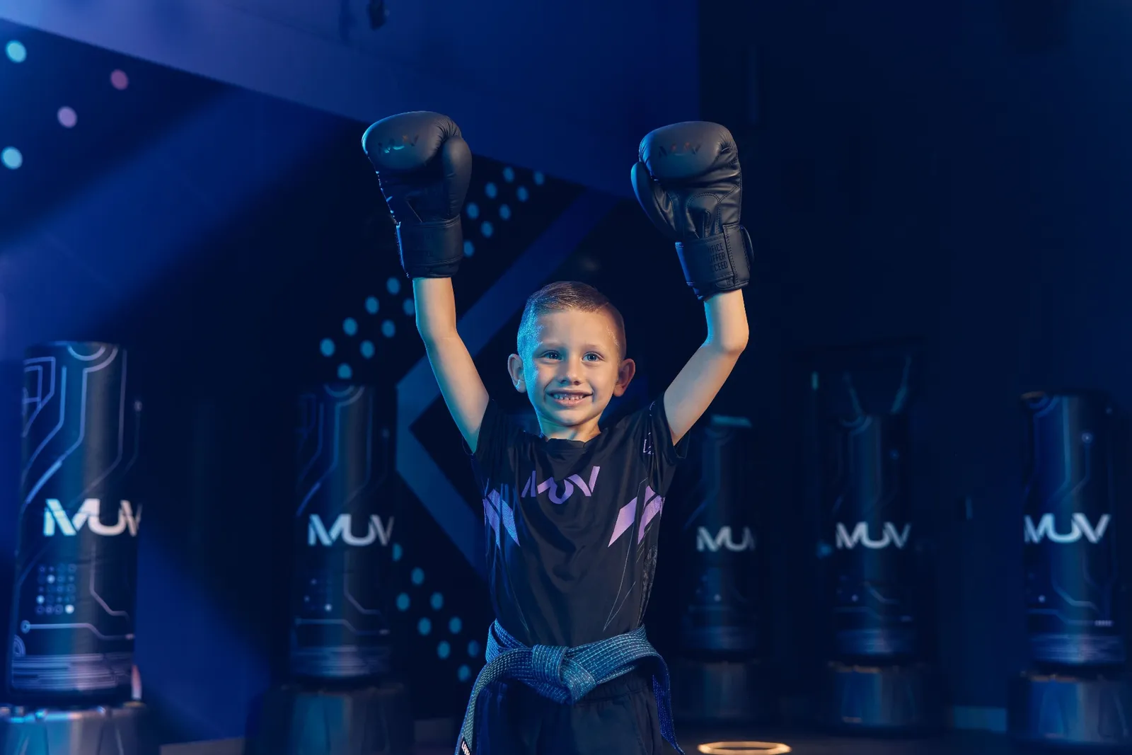 Young MUV athlete celebrating a victory